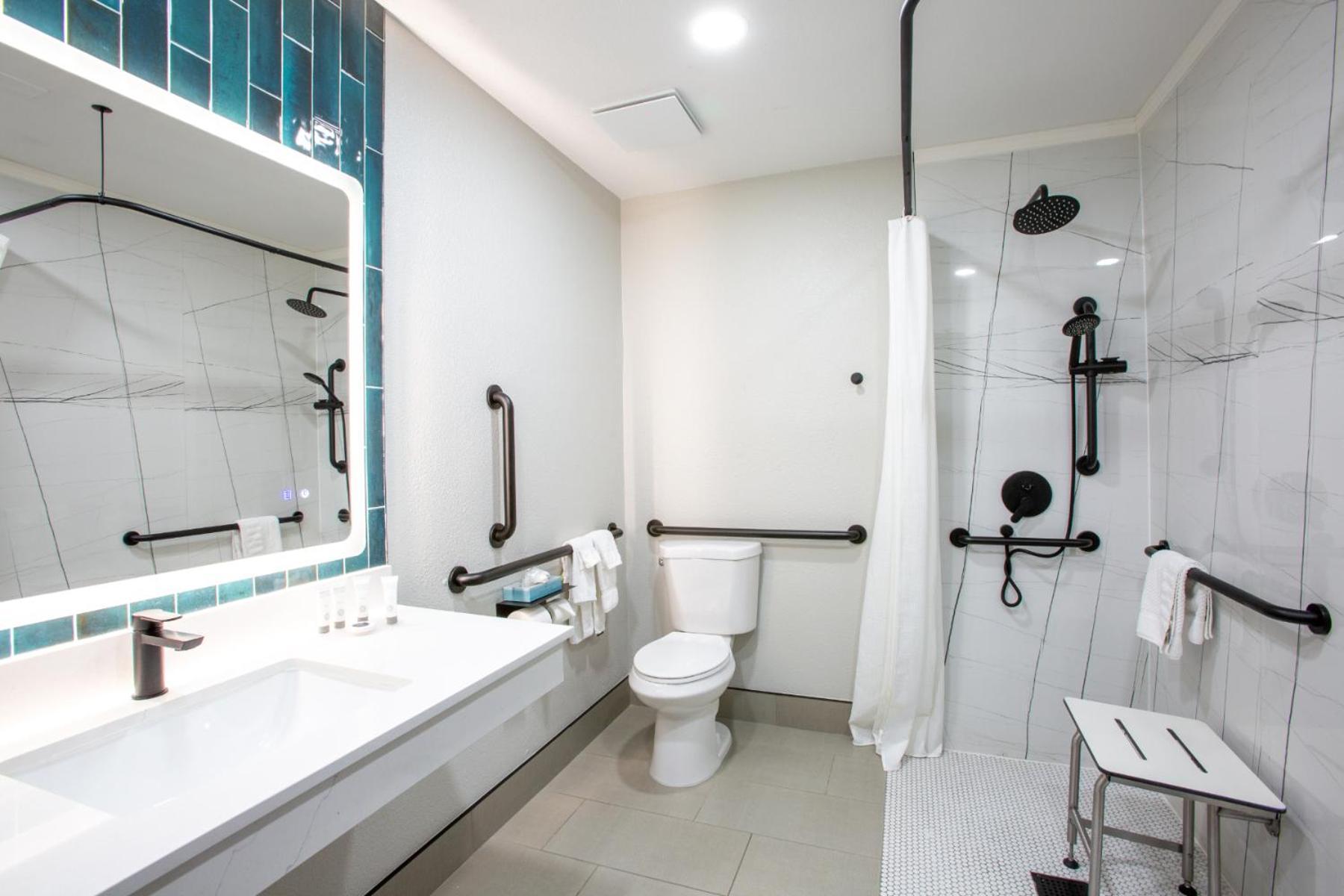 King Room Mobility or Hearing Access Roll Shower Non-Smoking